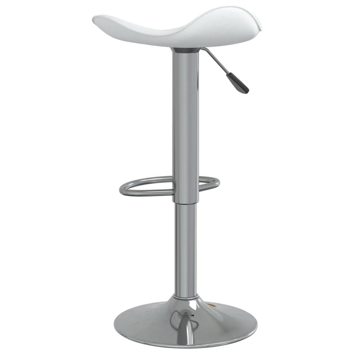 Scaun de bar, alb, oțel cromat și piele artificială - WALTI WALTI