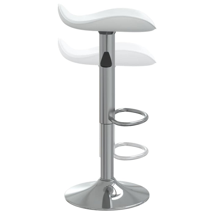 Scaun de bar, alb, oțel cromat și piele artificială - WALTI WALTI