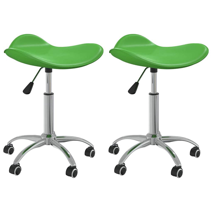 Scaune de bucătărie pivotante, 2 buc. verde, piele artificială WALTI