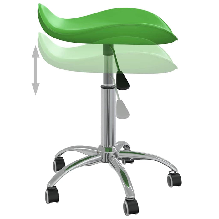 Scaune de bucătărie pivotante, 2 buc. verde, piele artificială WALTI