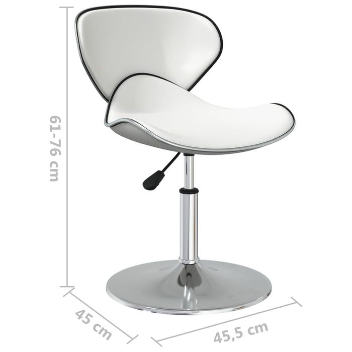 Scaune de bucătărie, 2 buc., alb, piele ecologică - WALTI WALTI