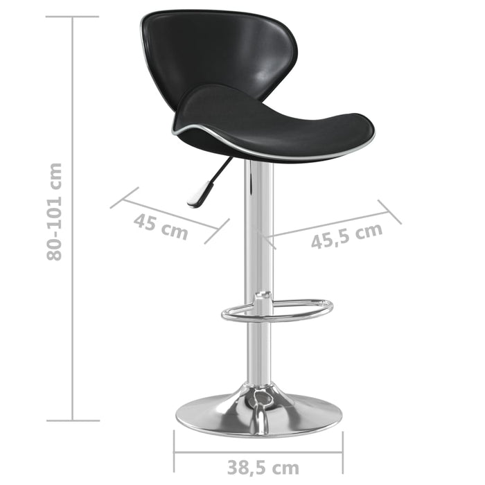 Scaun de bar, negru, piele ecologică - WALTI WALTI