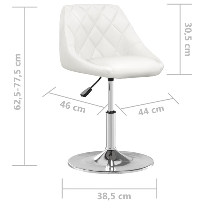 Scaune de bucătărie, 2 buc., alb, piele ecologică - WALTI WALTI