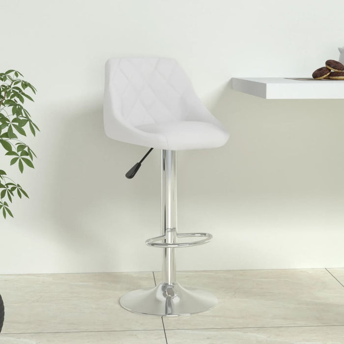 Scaun de bar, alb, piele ecologică - WALTI WALTI