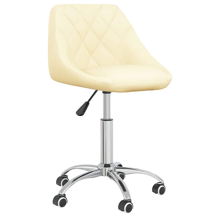 Scaune de bucătărie pivotante, 2 buc., crem, piele artificială WALTI