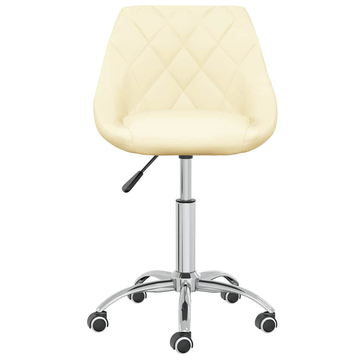 Scaune de bucătărie pivotante, 2 buc., crem, piele artificială WALTI