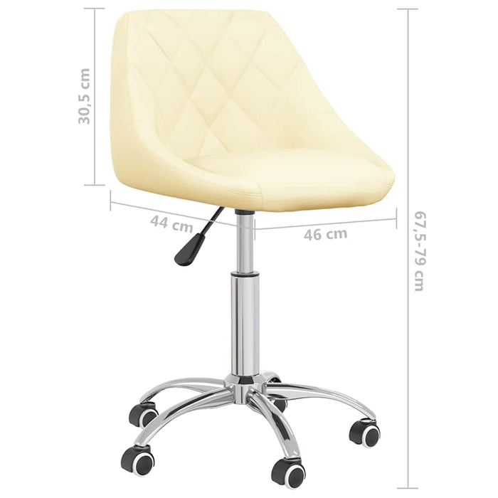 Scaune de bucătărie pivotante, 2 buc., crem, piele artificială WALTI