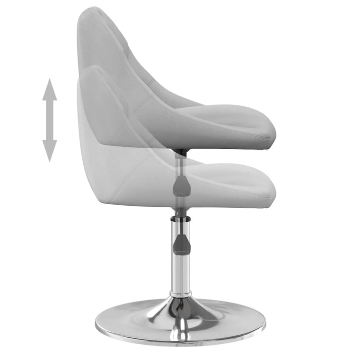 Scaune rotative de bucătărie, 2 buc., gri deschis, catifea WALTI