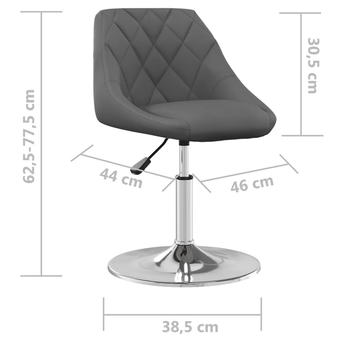 Scaune de bucătărie pivotante, 2 buc, gri închis, catifea - WALTI WALTI