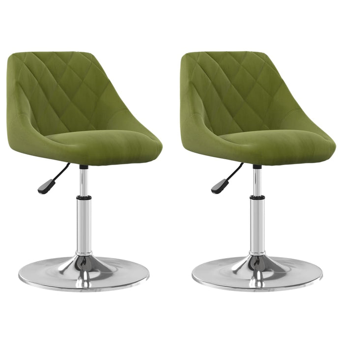 Scaune de bucătărie pivotante, 2 buc., verde deschis, catifea - WALTI WALTI