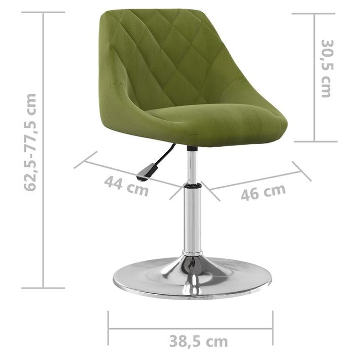 Scaune de bucătărie pivotante, 2 buc., verde deschis, catifea - WALTI WALTI
