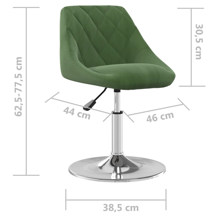 Scaune de bucătărie pivotante, 2 buc., verde închis, catifea - WALTI WALTI