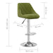 Scaune de bar, 2 buc., verde deschis, catifea - WALTI WALTI
