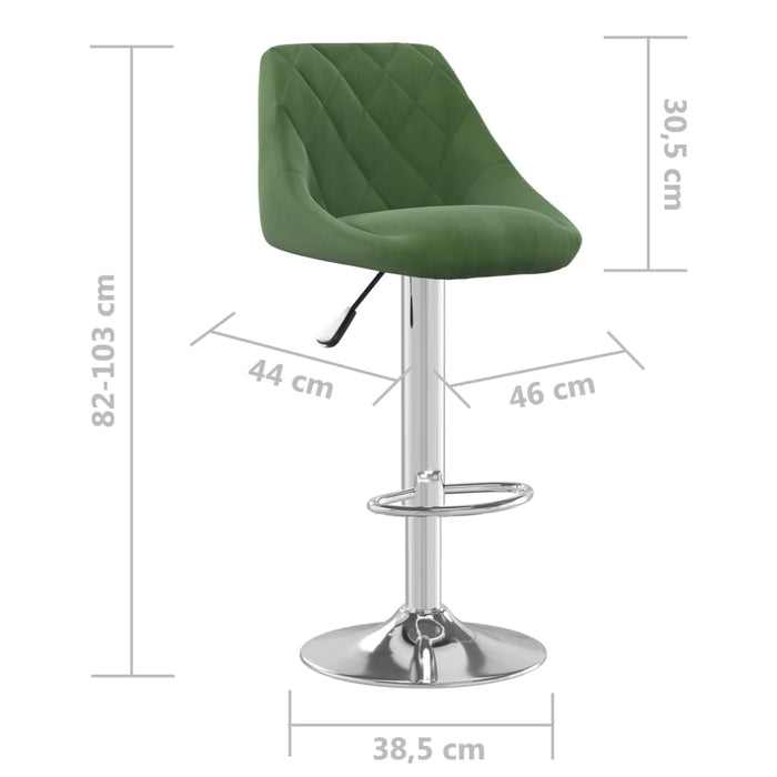 Scaune de bar, 2 buc., verde închis, catifea - WALTI WALTI