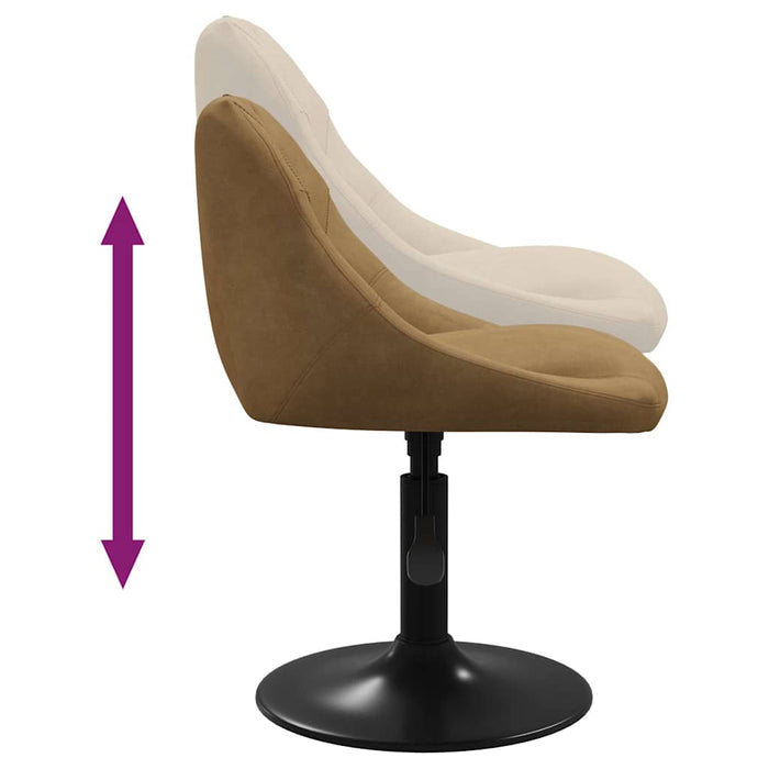 Scaun de bar, maro, catifea - WALTI WALTI