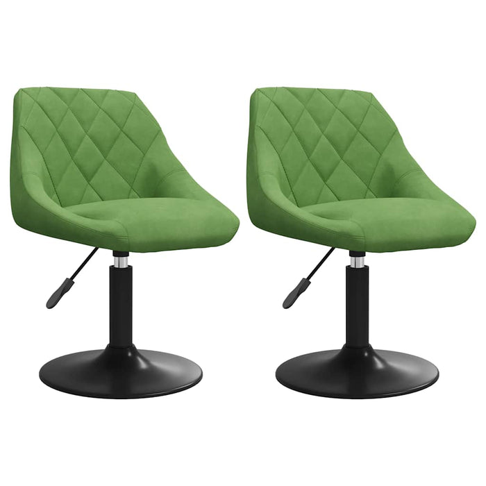 Scaune de bucătărie pivotante, 2 buc., verde deschis, catifea - WALTI WALTI