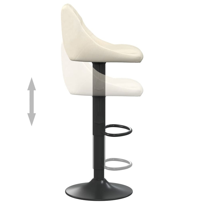 Scaun de bar, crem, catifea WALTI