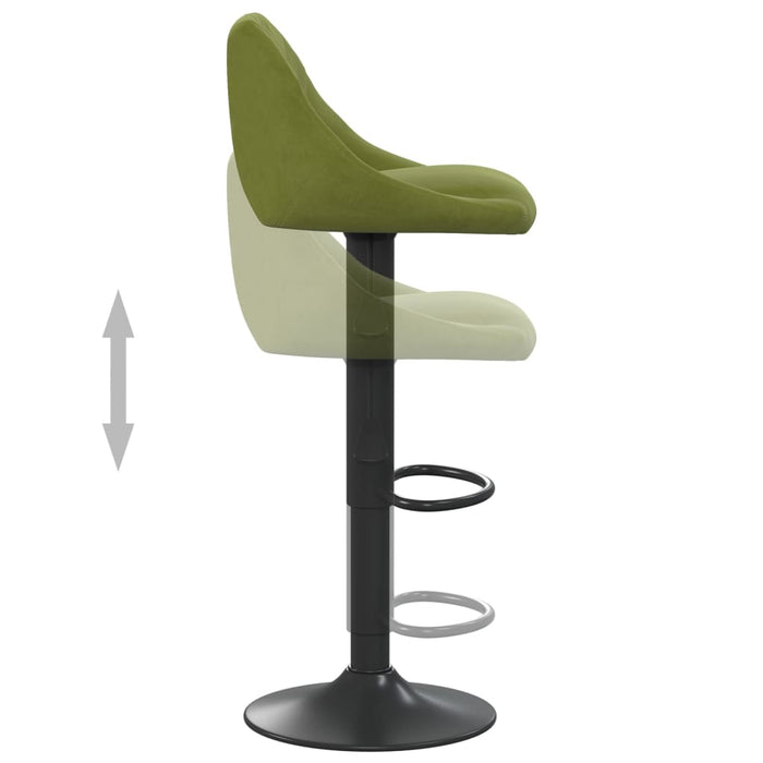 Scaun de bar, verde deschis, catifea - WALTI WALTI