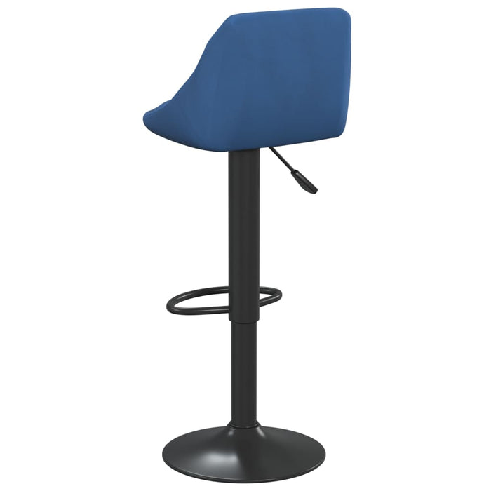 Scaun de bar, albastru, catifea WALTI