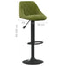 Scaune de bar, 2 buc., verde deschis, catifea - WALTI WALTI