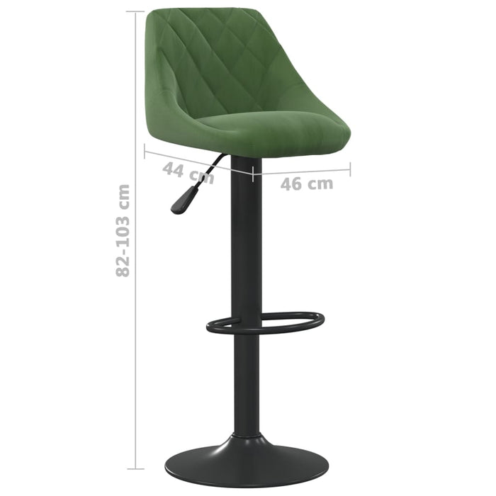 Scaune de bar, 2 buc., verde închis, catifea - WALTI WALTI