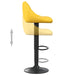 Scaune de bar, 2 buc., galben muștar, catifea - WALTI WALTI