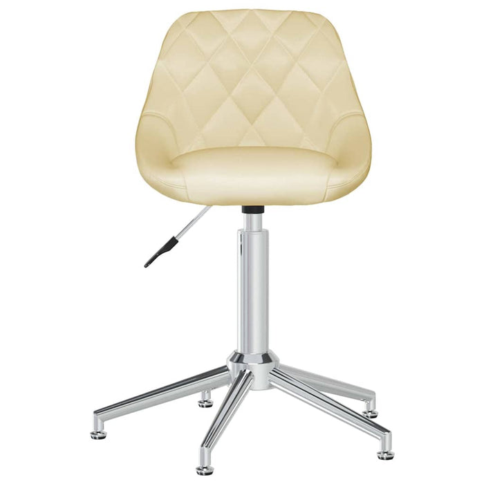 Scaune de bucătărie pivotante, 2 buc., crem, piele artificială WALTI