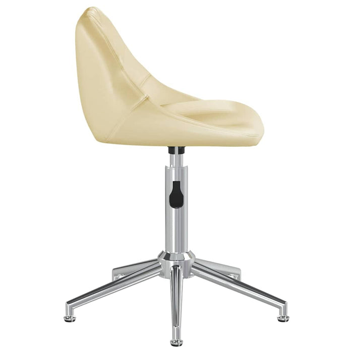 Scaune de bucătărie pivotante, 2 buc., crem, piele artificială WALTI