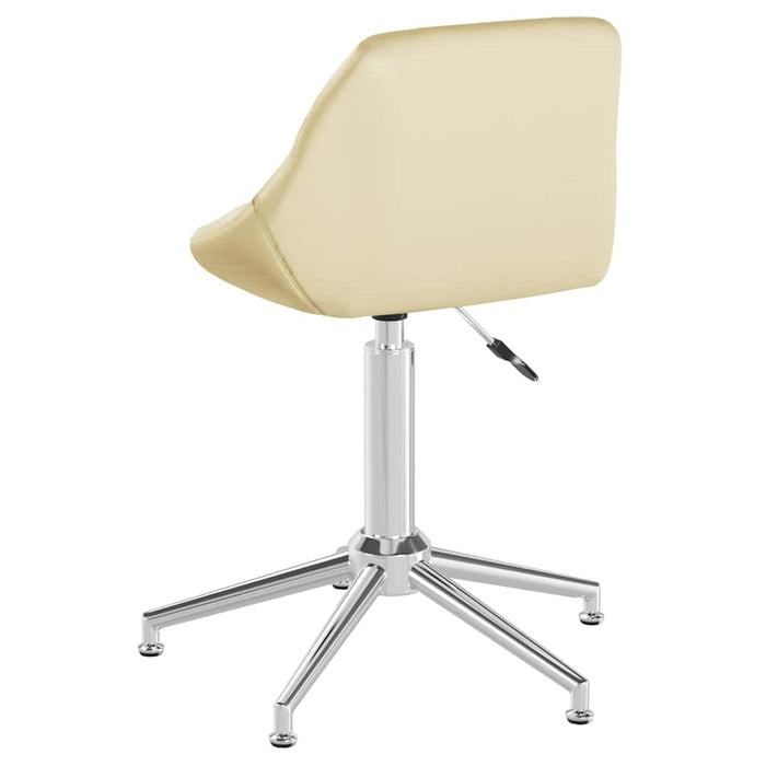 Scaune de bucătărie pivotante, 2 buc., crem, piele artificială WALTI