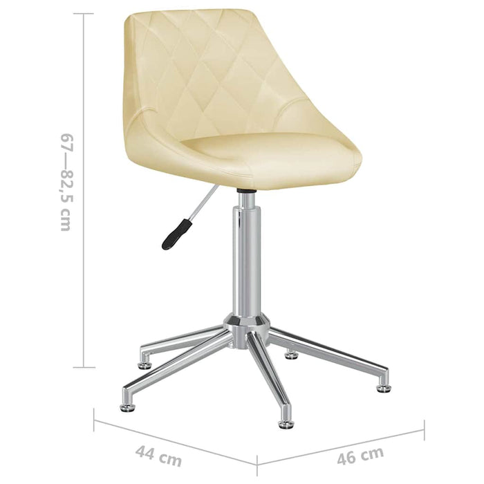 Scaune de bucătărie pivotante, 2 buc., crem, piele artificială WALTI
