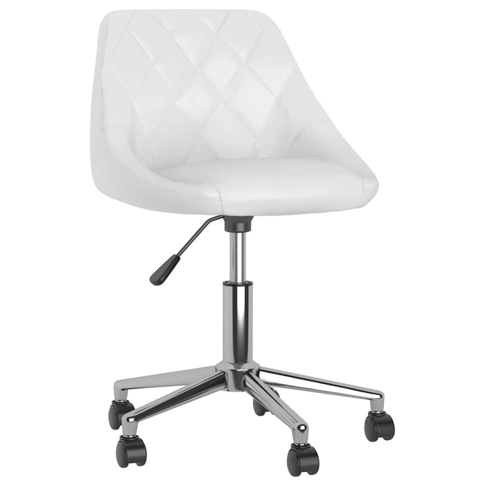 Scaune de bucătărie pivotante, 2 buc., alb, piele artificială WALTI