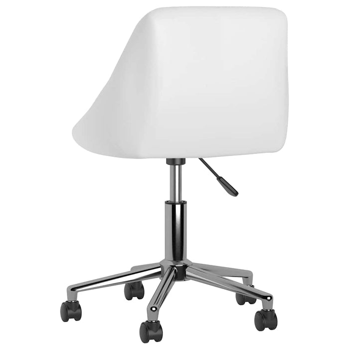 Scaune de bucătărie pivotante, 2 buc., alb, piele artificială WALTI