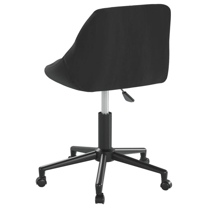 Scaun de birou pivotant, negru, catifea - WALTI WALTI
