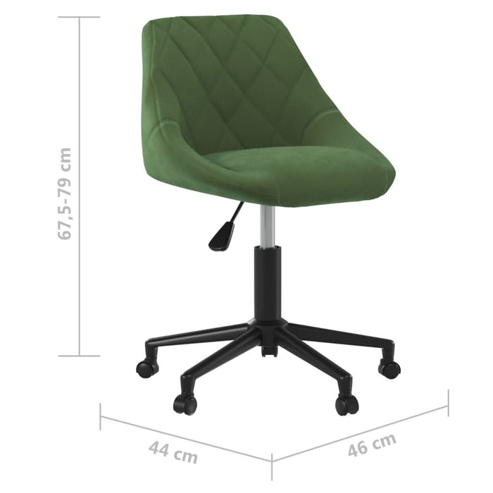 Scaun de birou pivotant, verde închis, catifea - WALTI WALTI