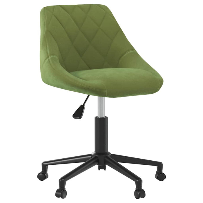 Scaune de bucătărie pivotante, 2 buc., verde deschis, catifea WALTI