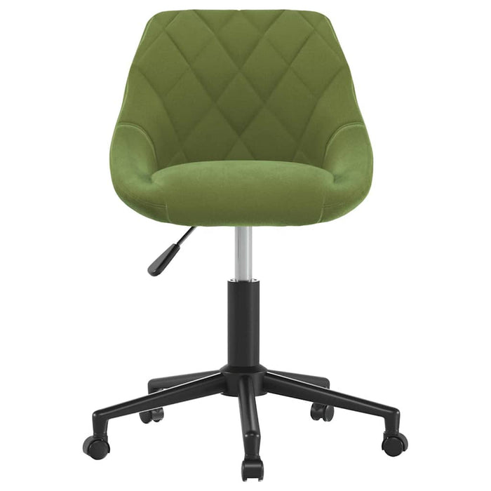 Scaune de bucătărie pivotante, 2 buc., verde deschis, catifea WALTI