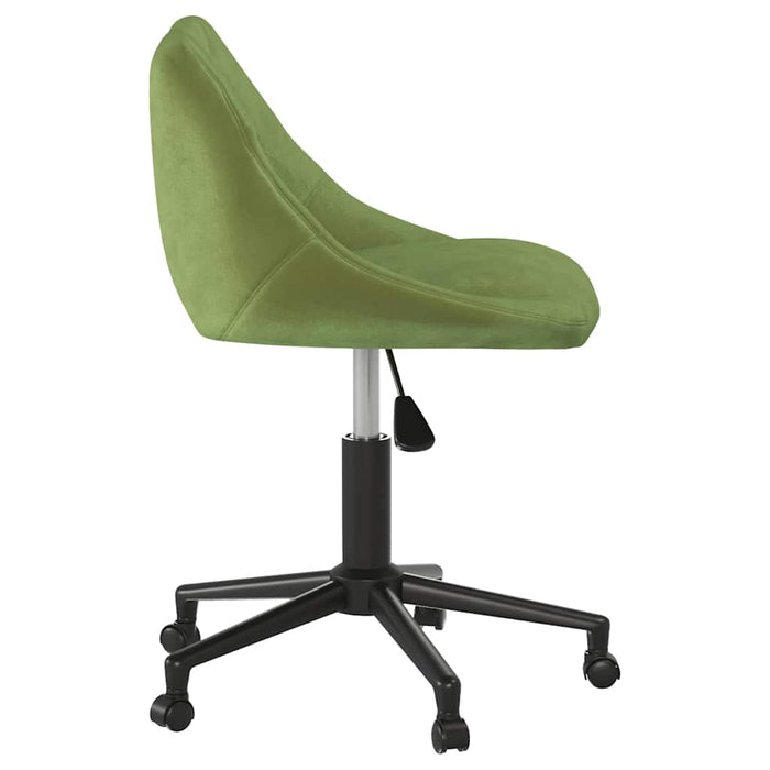 Scaune de bucătărie pivotante, 2 buc., verde deschis, catifea WALTI