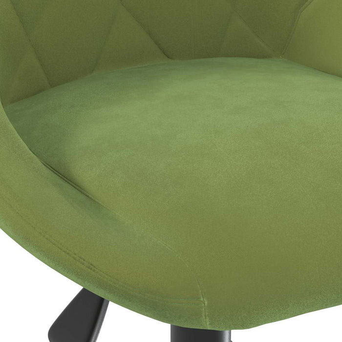 Scaune de bucătărie pivotante, 2 buc., verde deschis, catifea WALTI