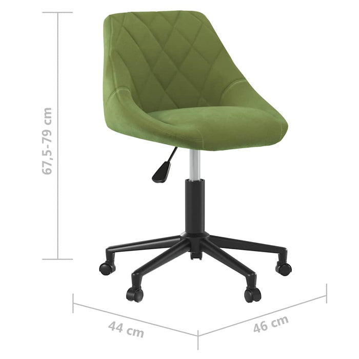 Scaune de bucătărie pivotante, 2 buc., verde deschis, catifea WALTI