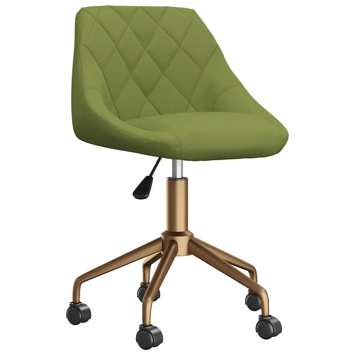 Scaune de bucătărie pivotante, 2 buc., verde deschis, catifea WALTI