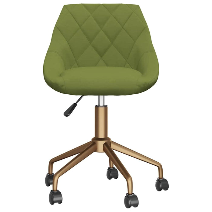 Scaune de bucătărie pivotante, 2 buc., verde deschis, catifea WALTI