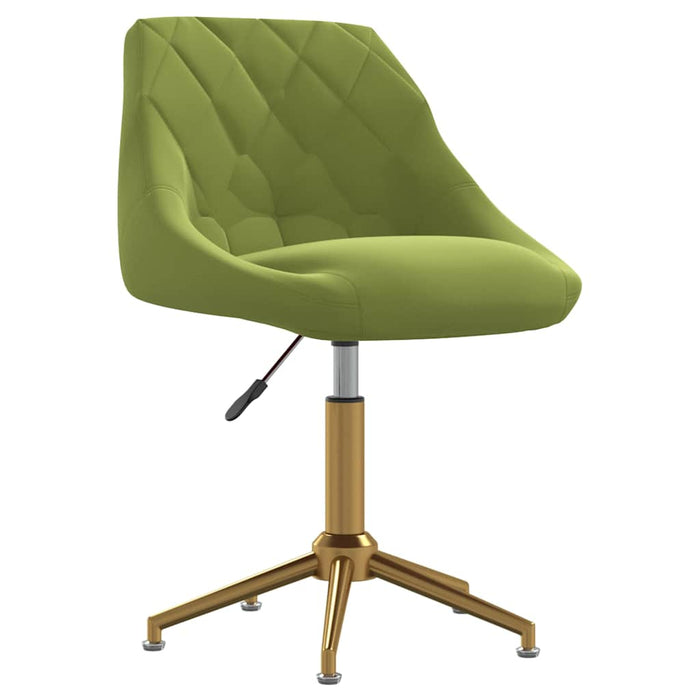 Scaune de bucătărie pivotante, 2 buc., verde deschis, catifea WALTI