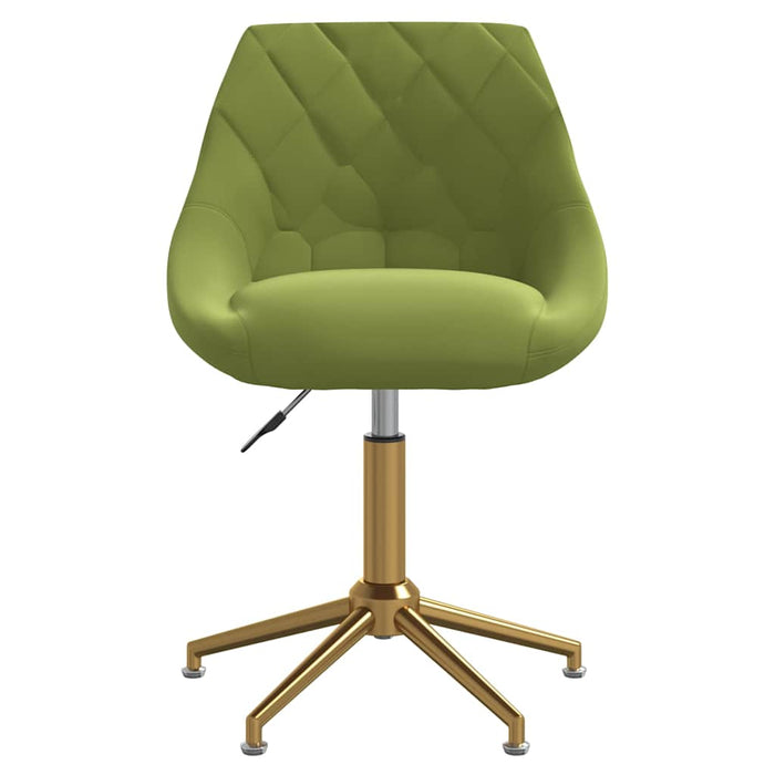 Scaune de bucătărie pivotante, 2 buc., verde deschis, catifea WALTI