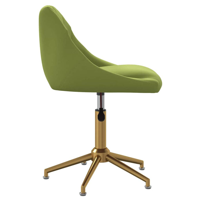Scaune de bucătărie pivotante, 2 buc., verde deschis, catifea WALTI