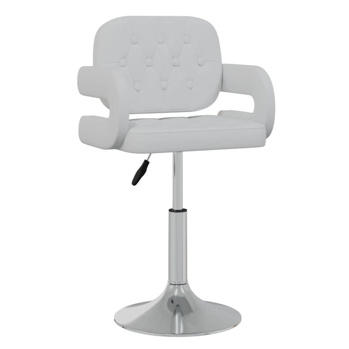 Scaune de bucătărie pivotante, 2 buc., alb, piele artificială WALTI