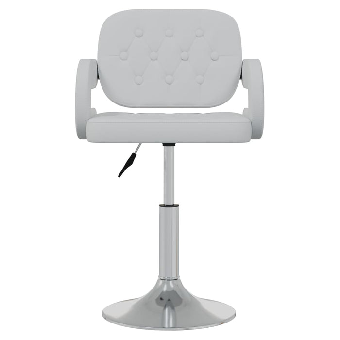 Scaune de bucătărie pivotante, 2 buc., alb, piele artificială WALTI