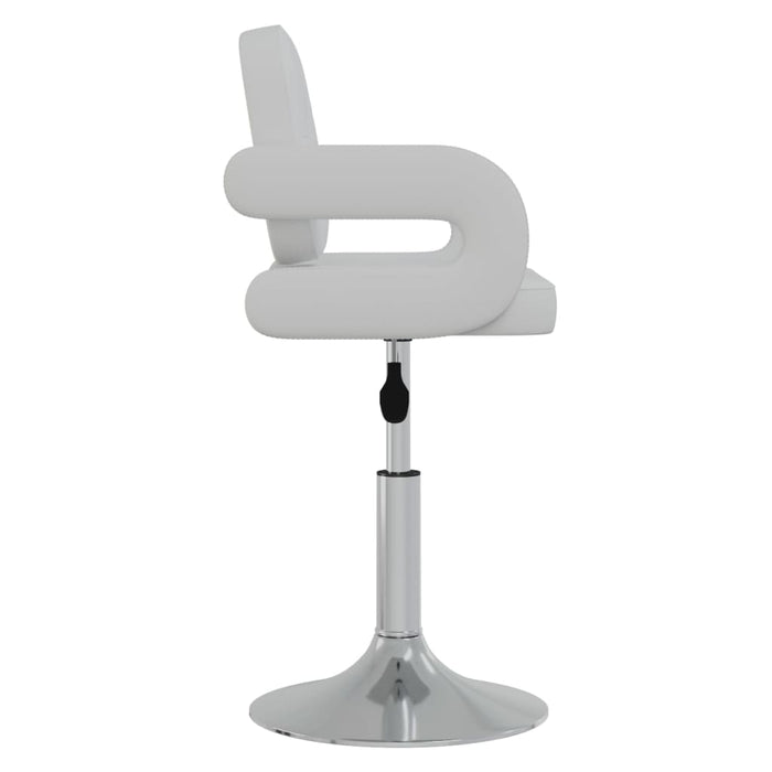 Scaune de bucătărie pivotante, 2 buc., alb, piele artificială WALTI
