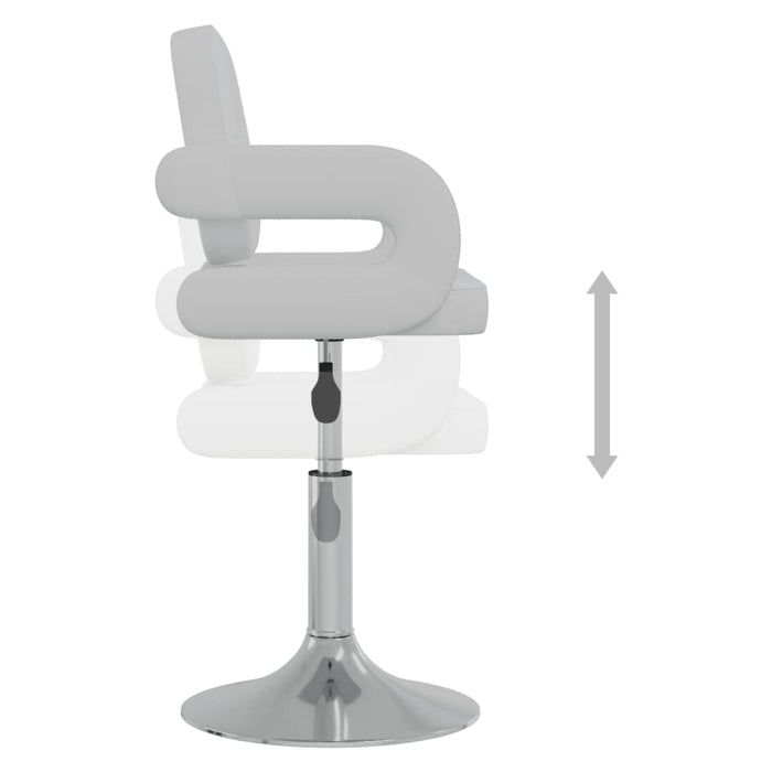 Scaune de bucătărie pivotante, 2 buc., alb, piele artificială WALTI