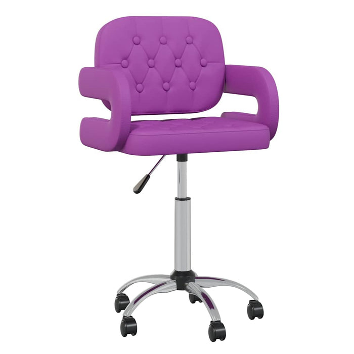 Scaune de bucătărie pivotante, 2 buc, violet, piele ecologică WALTI