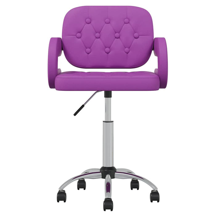 Scaune de bucătărie pivotante, 2 buc, violet, piele ecologică WALTI